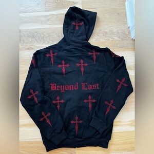 NWT BEYOND LOST red dagger hoodie. UNISEX size S